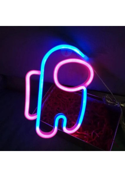 Beyaz Stil Rgb LED Neon Lamba Burcu Astronot Oyun Lambası Neon Duvar Işıkları Gece Lambası Odası Tatil Partisi Dekoru Için Serin Doğum Günü Noel Hediyesi (Yurt Dışından)