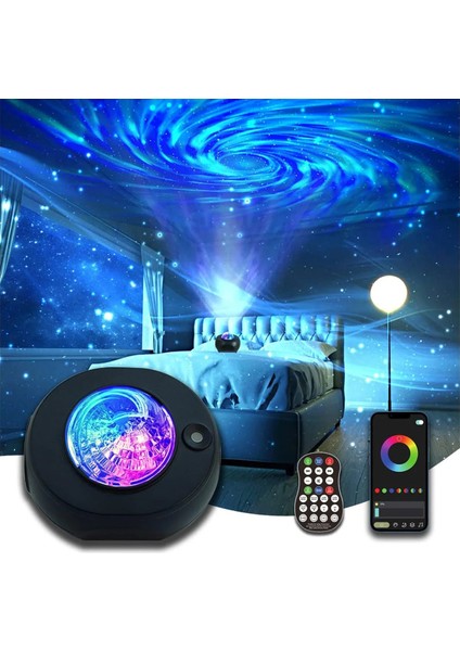 Akıllı Galaxy Projektör LED Yıldız Projektör Oyun Odası Yatak Odası Dekorasyon Gece Lambası Yıldızlı Gökyüzü Lazer Yıldız Projektör Lambası Hediye (Yurt Dışından)