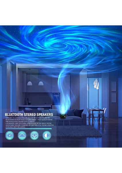 Akıllı Galaxy Projektör LED Yıldız Projektör Oyun Odası Yatak Odası Dekorasyon Gece Lambası Yıldızlı Gökyüzü Lazer Yıldız Projektör Lambası Hediye (Yurt Dışından) fırsatları