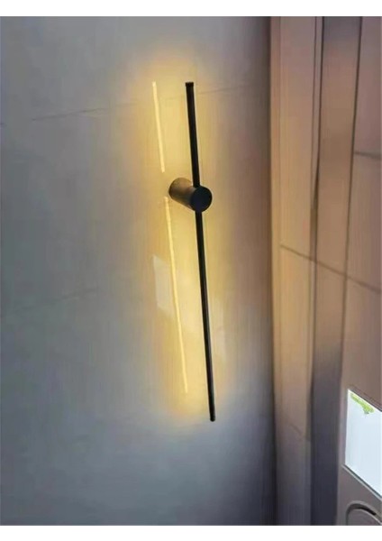 60CM Tarzı Siyah Iskandinav Basit Geometrik Çizgiler LED Duvar Lambası Oturma Odası Ev Dekor Duvar Lambası Banyo Banyo Dekor Için Duvar Dekor Lambası (Yurt Dışından)