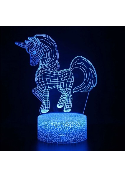 MY1167 Tarzı MY1167 Nighdn 3D LED Unicorn Gece Lambası Işık Çocuklar Için Hediyeler Unicorn Lamolors Uzaktan Kumanda ile Değişim Sevgililer Günü Hediyesi Doğum Günü (Yurt Dışından)