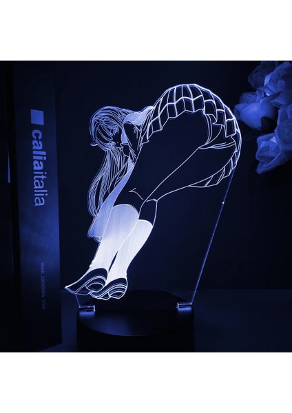 H Tarzı H Anime Sıfır Iki 3D Lamba Şekil Nightlight Çocuk Çocuk Kız Manga Hediye Gece Lambası Sevgilim Franxx (Yurt Dışından)