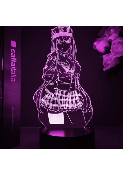 H Tarzı H Anime Sıfır Iki 3D Lamba Şekil Nightlight Çocuk Çocuk Kız Manga Hediye Gece Lambası Sevgilim Franxx (Yurt Dışından)