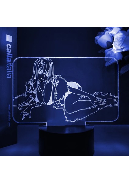 H Tarzı H Anime Sıfır Iki 3D Lamba Şekil Nightlight Çocuk Çocuk Kız Manga Hediye Gece Lambası Sevgilim Franxx (Yurt Dışından)