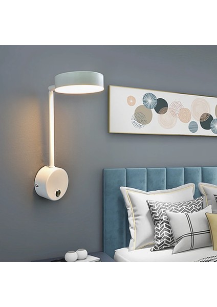 4000K Stili Altın Yooe 9W LED Duvar Lambası Anahtarı ile Modern Minimalist Iç Mekan Aydınlatması Yatak Odası Için Aplik Arka Plan Duvar Dekorasyonu Başucu Gece Lambası (Yurt Dışından)