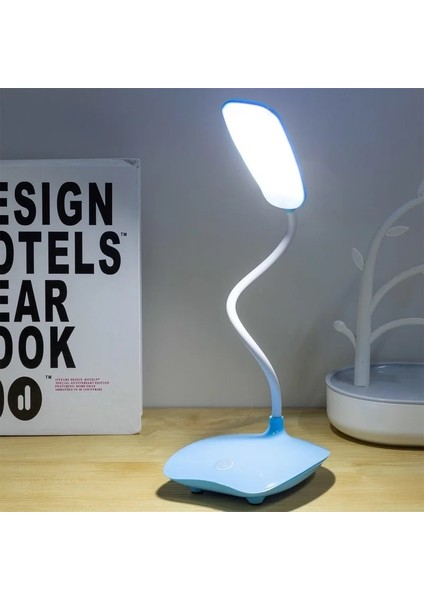 Beyaz LED Masa Lambası USB Şarj Edilebilir Kısılabilir Masa Okuma Işığı Katlanabilir Dönebilen Dokunmatik Anahtarı Çalışma Çalışma Yatak Odası Masa Lambaları (Yurt Dışından) fırsatları