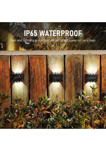 Hx-19-Beyaz Güneş Işığı Su Geçirmez Güneş LED Işık Açık Güneş Işığı Lambası Bahçe Sokak Peyzaj Balkon Dekor Güneş Duvar Lambası Açık (Yurt Dışından)