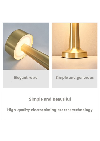 B1 LED Yemek Masası Dambıl Dokunmatik Sensör Retro Lamba Masaüstü Gece Lambası USB Şarj Edilebilir Kablosuz Restoran Otel Odası Dekorasyon (Yurt Dışından) indirimleri