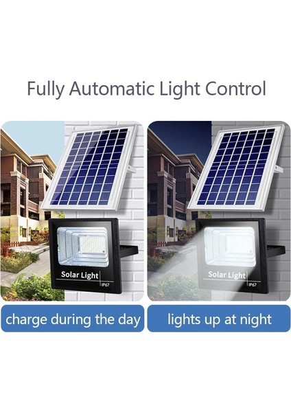 100LED Güneş Işıkları Açık Güneş Paneli Refletor LED Güneş Enerjili Spot Bahçe LED Reflektör Su Geçirmez Güneş Işığı 5 M Kablo ile Güçlü (Yurt Dışından)