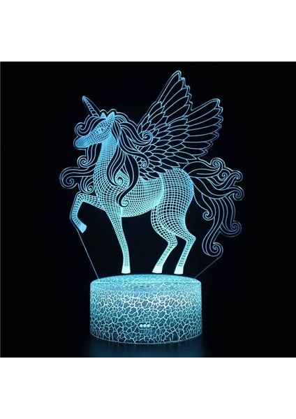MY1169 Tarzı MY1168 Nighdn 3D LED Unicorn Gece Lambası Işık Çocuklar Için Hediyeler Unicorn Lamolors Uzaktan Kumanda ile Değişim Sevgililer Günü Hediyesi Doğum Günü (Yurt Dışından)