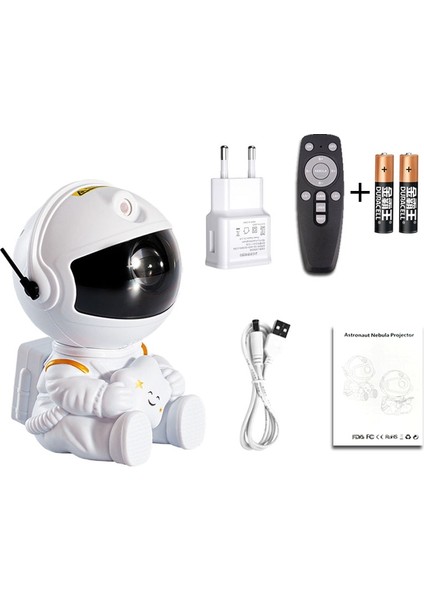 No.7 Boyutu Uzay Astronot Galaxy Bulutsusu Renkli Aydınlatma Işık Projektör Çocuklar Için LED Mini Işık Ev Gece Lambası Lambaları Dekorasyon (Yurt Dışından)