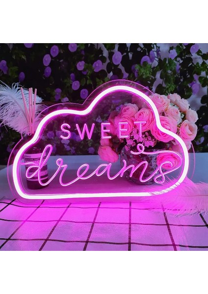 Bulut-Pembe Rüya LED Neon Işık Burcu Harfler Neon Burcu Paneli Tatil Noel Partisi Düğün Süslemeleri Ev Duvar Dekoru Neon Lamba Hediyeler (Yurt Dışından) modelleri