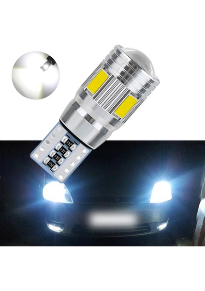 Pembe 10X LED Iç Xenon Beyaz Mavi Sarı Lamba Canbus 6smd Lens Projektör Katı Alüminyum Ampuller Yan Işaretleyici Park Lambası (Yurt Dışından) modelleri
