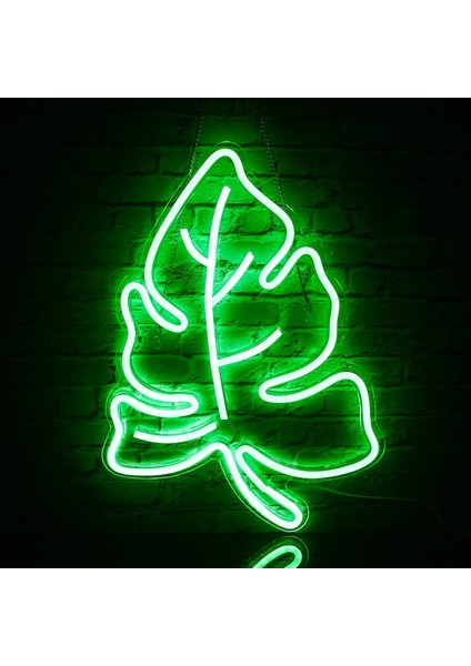 5W Tarzı Yeşil Yeşil Yaprak Neon LED Gece Lambası Burcu Düğün Doğum Günü Partisi Için LED Duvar Dekor Kamp Çocuk Odası Neon Dekor USB ile Güçlendirilmiştir (Yurt Dışından)