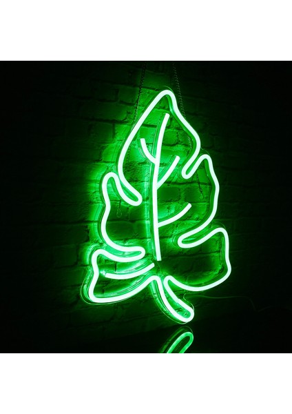 5W Tarzı Yeşil Yeşil Yaprak Neon LED Gece Lambası Burcu Düğün Doğum Günü Partisi Için LED Duvar Dekor Kamp Çocuk Odası Neon Dekor USB ile Güçlendirilmiştir (Yurt Dışından) fiyatları