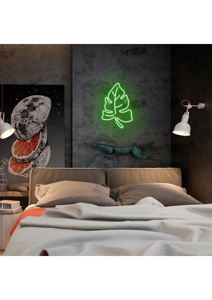 5W Tarzı Yeşil Yeşil Yaprak Neon LED Gece Lambası Burcu Düğün Doğum Günü Partisi Için LED Duvar Dekor Kamp Çocuk Odası Neon Dekor USB ile Güçlendirilmiştir (Yurt Dışından) modelleri