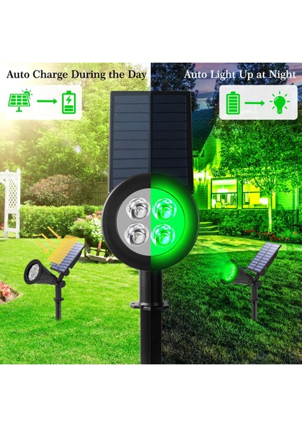 2W Tarzı 1 Bilgisayar Açık Güneş Işığı Bahçe Peyzaj Countyard Sokak Lambası 4 LED Güneş Duvar Lambası Ağaç Dekorasyon Yolu Veranda Spot Işığı (Yurt Dışından)