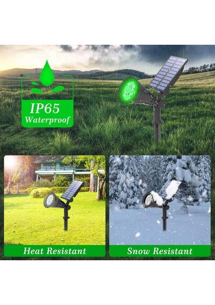 2W Tarzı 1 Bilgisayar Açık Güneş Işığı Bahçe Peyzaj Countyard Sokak Lambası 4 LED Güneş Duvar Lambası Ağaç Dekorasyon Yolu Veranda Spot Işığı (Yurt Dışından)