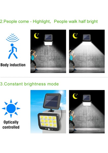 No.6 Boyutu Yenı LED Güneş Bölünmüş Duvar Lambası 3 Modu Su Geçirmez Hareket Sensörü Lambaları Süper Parlak Açık Uzaktan Lamba Bahçe Güvenlik Işığı (Yurt Dışından) fırsatları