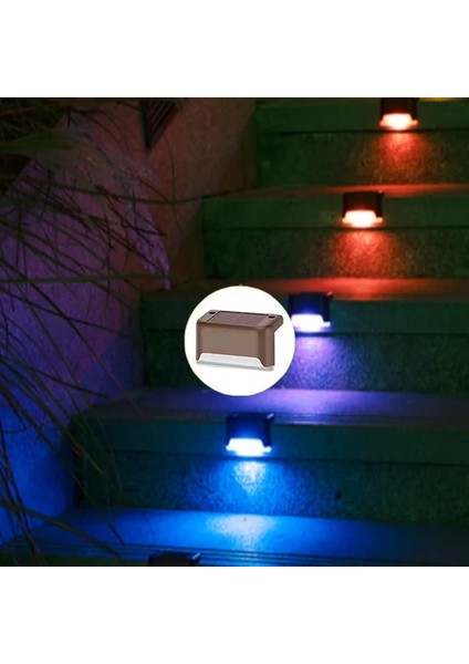 20 Adet Tarzı Kahverengi Renk Merdiven LED Solar Lamba IP65 Su Geçirmez Açık Bahçe Işık Yolu Yard Veranda Adım Çit Lambaları Bahçe Dekor Güneş Işığı Açık Havada (Yurt Dışından)
