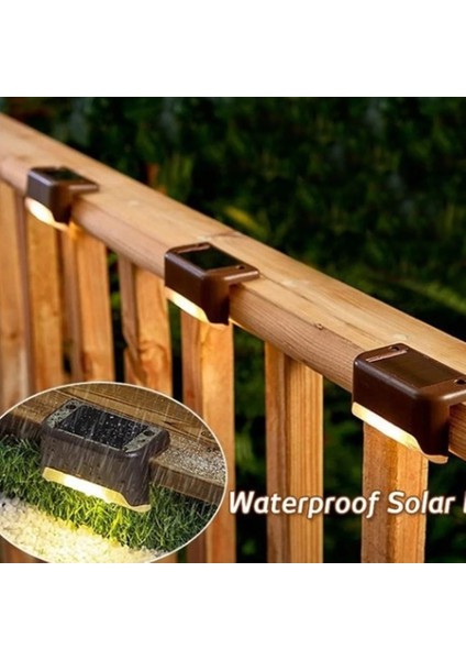 20 Adet Tarzı Kahverengi Renk Merdiven LED Solar Lamba IP65 Su Geçirmez Açık Bahçe Işık Yolu Yard Veranda Adım Çit Lambaları Bahçe Dekor Güneş Işığı Açık Havada (Yurt Dışından) indirimleri