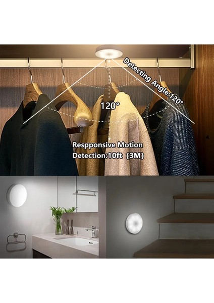 Kahverengi Pır Hareket Sensörü LED Gece Lambası USB Şarj Edilebilir Insan Indüksiyon Mutfak Dolabı Yatak Odası Dolap Koridor Gece Lambası (Yurt Dışından)
