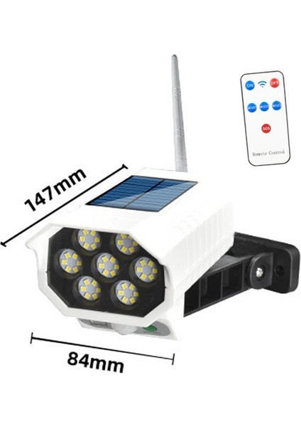 Beyaz LED Güneş Işığı Hareket Sensörü Güvenlik Kukla Kamera Kablosuz Dış Mekan Projektör IP65 Ev Bahçe Için Su Geçirmez LED Lamba (Yurt Dışından)