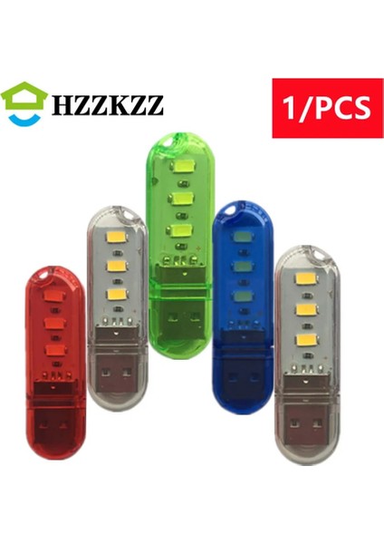 Mavi LED Mini USB Gece Lambası Taşınabilir U Disk Lambası 3led Okuma Lambaları Renkli Mini Kitap Işıkları DC5V Güç Bankası Powered Kamp Ampul (Yurt Dışından) fiyatları