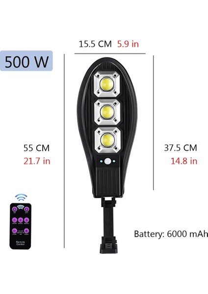 B 500 Watt LED Güneş Işığı Açık Güneş Lambası Powered Güneş Işığı Su Geçirmez Pır Hareket Sensörü Sokak Lambası Bahçe Dekorasyon Için (Yurt Dışından)