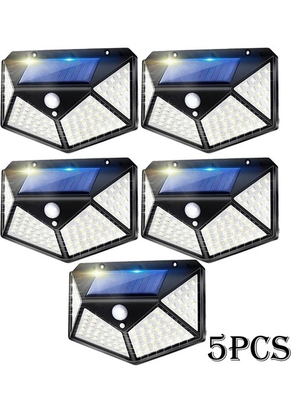 5 Adet Yeni Güneş Işıkları Outd LED Güneş Sensörü Hareket Işığı 3 Mod Açık Güneş Kablosuz Lamba IP65 Su Geçirmez Duvar Işıkları (Yurt Dışından)