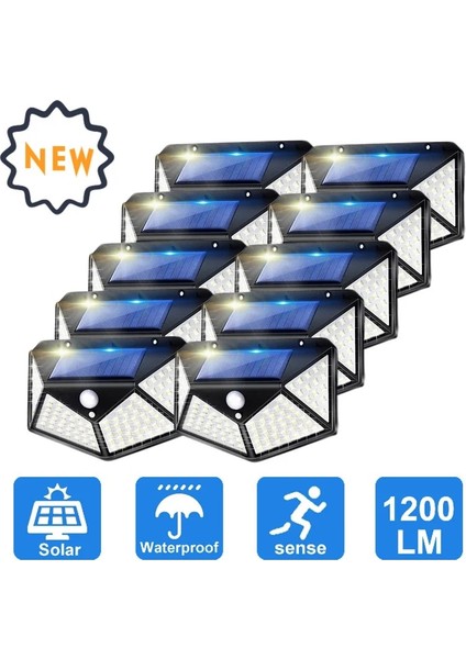 5 Adet Yeni Güneş Işıkları Outd LED Güneş Sensörü Hareket Işığı 3 Mod Açık Güneş Kablosuz Lamba IP65 Su Geçirmez Duvar Işıkları (Yurt Dışından)