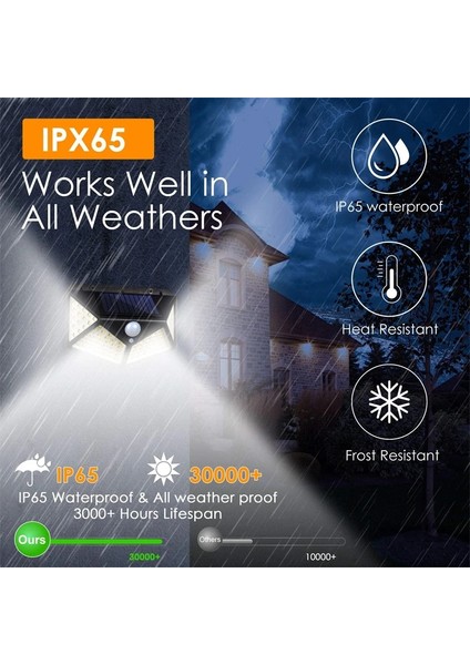 5 Adet Yeni Güneş Işıkları Outd LED Güneş Sensörü Hareket Işığı 3 Mod Açık Güneş Kablosuz Lamba IP65 Su Geçirmez Duvar Işıkları (Yurt Dışından)