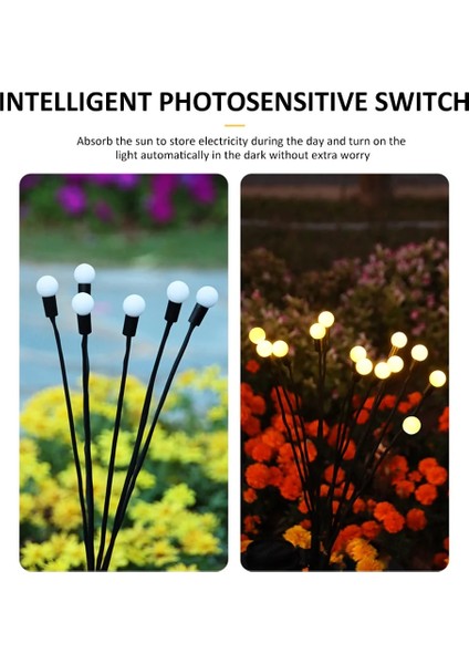 2 Adet Tarzı 10LED Pcs Güneş Ateş Böceği Işık Açık Bahçe Dekorasyon Çim Peyzaj Güneş Lambası Güneş LED Işık Açık Dekor Bahçe Işıkları (Yurt Dışından) fırsatları