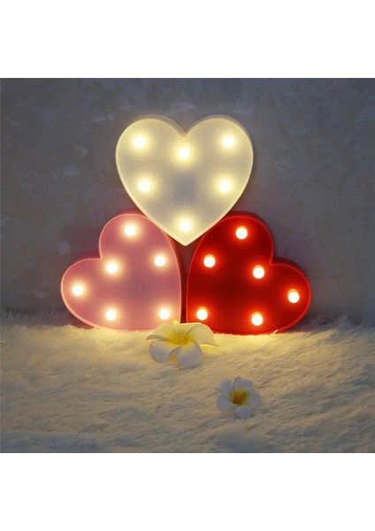 Pembe Aydınlık LED Mektup Gece Lambası Yaratıcı Kalp Alfabe Numarası Pil Lambası Romantik Düğün Parti Sevgililer Günü Dekorasyon (Yurt Dışından) fiyatları