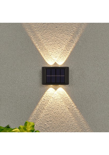 16LED-1PCS-SICAK Güneş Enerjili Duvar Lambası Dış Mekan Suya Dayanıklı Yukarı ve Aşağı Aydınlık Aydınlatma (Yurt Dışından) indirimleri