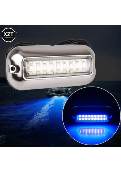 Mavi 27LED Paslanmaz Çelik Tekne Vasistas Işık Sualtı Duba Deniz Tekne Aksesuarları Işık Su Geçirmez Deniz Işıkları Malzemeleri (Yurt Dışından)