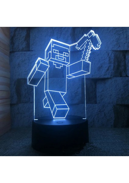 Beyaz Stil Lavanta 3D Çocuklar Gece Lambası 16 Renk Illusion Masa Lambası Uzaktan Kumanda ile USB Şarj Edilebilir Başucu Lambası Çocuklar Hediye Yatak Odası Dekoru (Yurt Dışından) modelleri