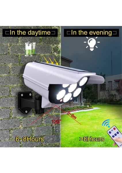 Siyah LED Güneş Işığı Hareket Sensörü Güvenlik Kukla Kamera Kablosuz Dış Mekan Projektör IP65 Ev Bahçe Için Su Geçirmez LED Lamba (Yurt Dışından) indirimleri