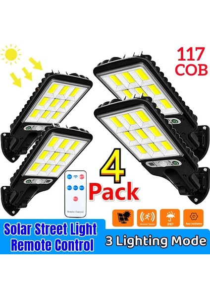 2 Adet Tarzı 108COB Güneş Enerjili Sokak Lambaları Açık Su Geçirmez Hareket Sensörü Duvar LED Lamba 3 Aydınlatma Modu ile Bahçe Veranda Için Güneş Enerjili Işıklar (Yurt Dışından)