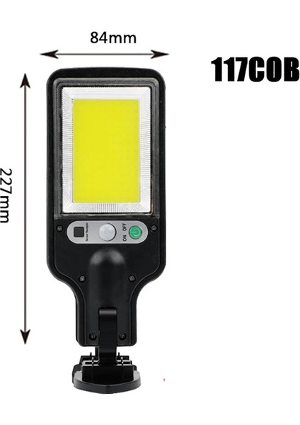 1 Adet Tarzı 117COB Güneş Enerjili Sokak Lambaları Açık Su Geçirmez Hareket Sensörü Duvar LED Lamba 3 Aydınlatma Modu ile Bahçe Veranda Için Güneş Enerjili Işıklar (Yurt Dışından)