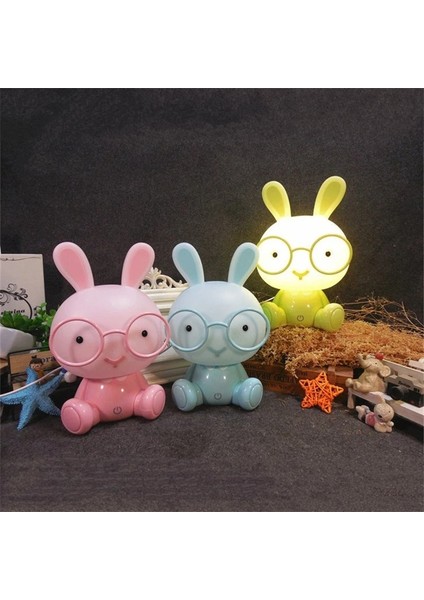 B Bebek Odası Başucu Lambası Sevimli Tavşan Hayvan USB Gece Işıkları Yılbaşı Hediyeleri Çocuk Çocuk Odası Süsler Dekor LED Gece Lambaları (Yurt Dışından)
