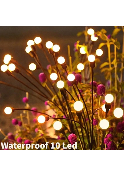 10LED-RENKLI-1 Adet Güneş Ateş Böceği Işık Açık Su Geçirmez Güneş LED Bahçe Işık Açık Kır Evi Teras Bahçe Avlu Çim Dekorasyon (Yurt Dışından) fiyatları