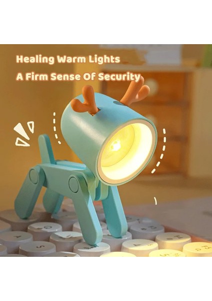 No.14 Tarzı No.3 Boyutu Katlanır Mini LED Masa Lambası Yaratıcı Köpek Şekli Gece Lambası Masaüstü Süs Dıy Masa Lambası Oturma Odası Için Küçük Masa Lambası Noel (Yurt Dışından)