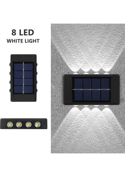 8LEDBEYAZ55X100X23MM LED Güneş Işığı Su Geçirmez Duvar Lambası Açık Yukarı ve Aşağı Aydınlık Aydınlatma Bahçe Sokak Peyzaj Balkon Dekor Için (Yurt Dışından)