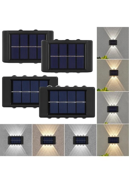 8LEDBEYAZ55X100X23MM LED Güneş Işığı Su Geçirmez Duvar Lambası Açık Yukarı ve Aşağı Aydınlık Aydınlatma Bahçe Sokak Peyzaj Balkon Dekor Için (Yurt Dışından)
