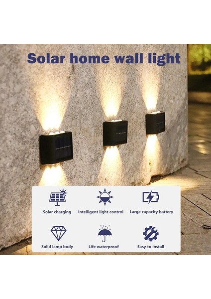 8LEDBEYAZ55X100X23MM LED Güneş Işığı Su Geçirmez Duvar Lambası Açık Yukarı ve Aşağı Aydınlık Aydınlatma Bahçe Sokak Peyzaj Balkon Dekor Için (Yurt Dışından)