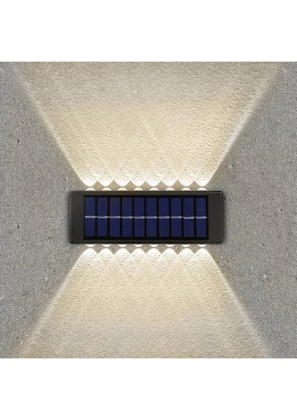 8LEDBEYAZ55X100X23MM LED Güneş Işığı Su Geçirmez Duvar Lambası Açık Yukarı ve Aşağı Aydınlık Aydınlatma Bahçe Sokak Peyzaj Balkon Dekor Için (Yurt Dışından)