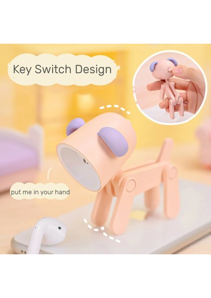 No.14 Tarzı No.26 Boyutu Katlanır Mini LED Masa Lambası Yaratıcı Köpek Şekli Gece Lambası Masaüstü Süs Dıy Masa Lambası Oturma Odası Için Küçük Masa Lambası Noel (Yurt Dışından)