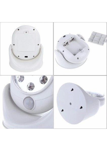 6 V 7 LED Akülü Hareket Aktif Sensörlü Işık Lam Derece Dönme Duvar Lambaları Beyaz Sundurma Işıkları Kapalı Dış Aydınlatma (Yurt Dışından) modelleri
