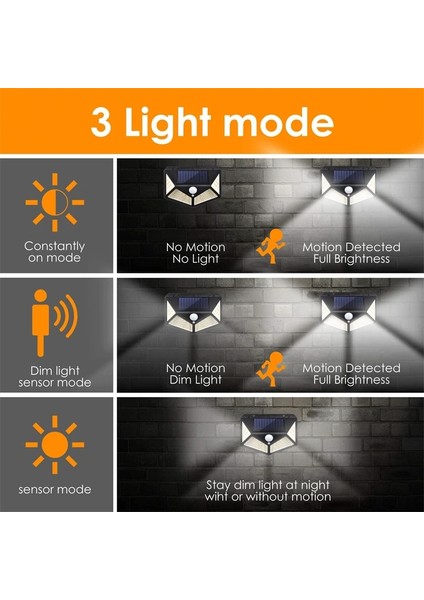 6 Adet Yeni Güneş Işıkları Outd LED Güneş Sensörü Hareket Işığı 3 Mod Açık Güneş Kablosuz Lamba IP65 Su Geçirmez Duvar Işıkları (Yurt Dışından)
